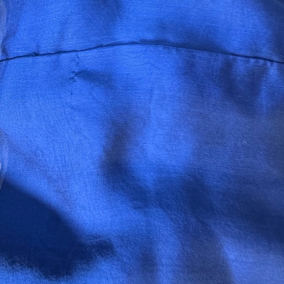 Liancarlo Ocean Blue 100% Silk Maxi Dress Sz 10 - Picture 10 of 10